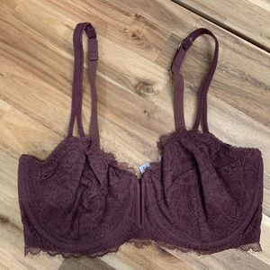 34 DD Burgundy Lace Bra